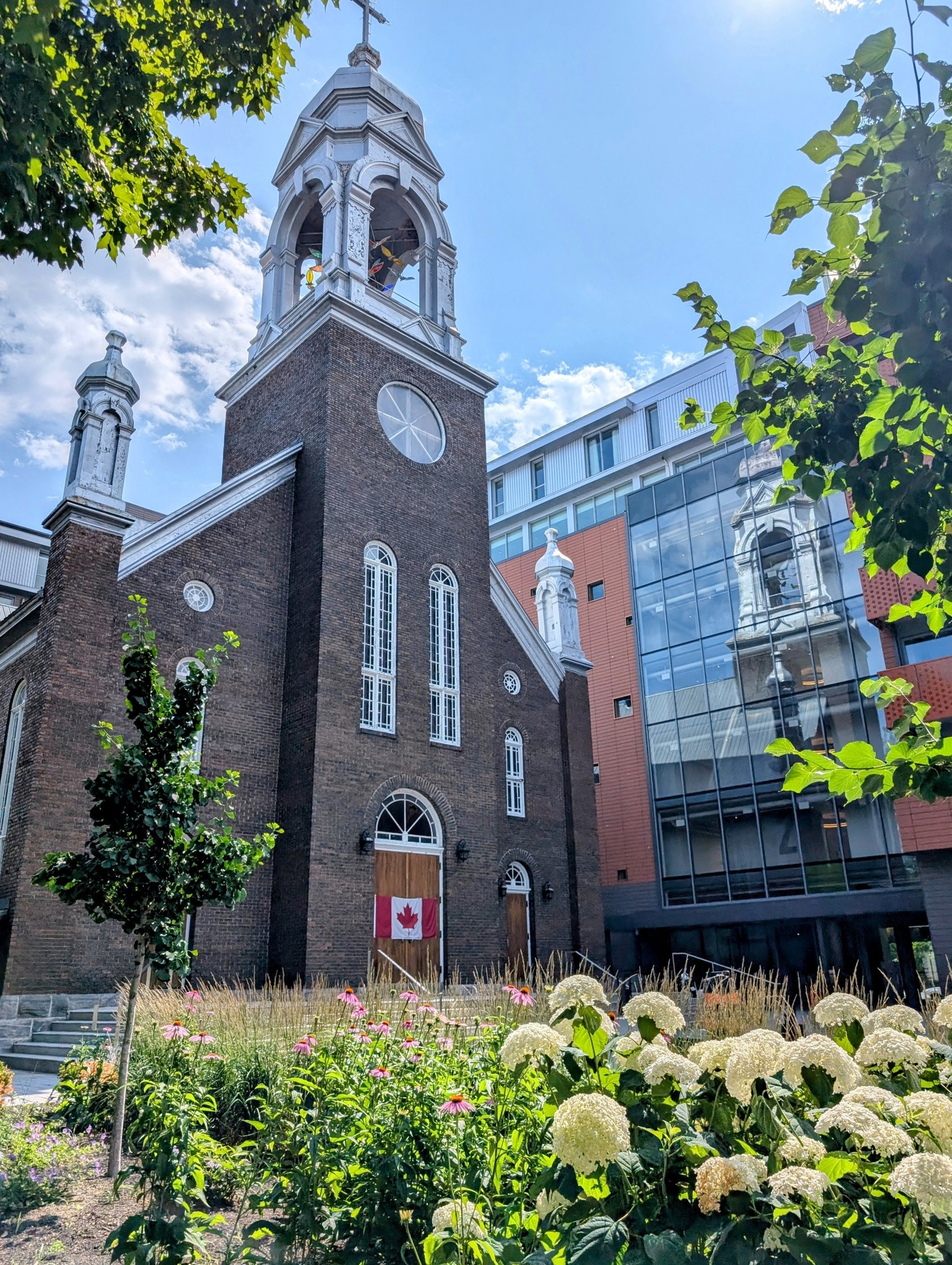 Saint-Charles - A shuttered church reflected in the condos - The